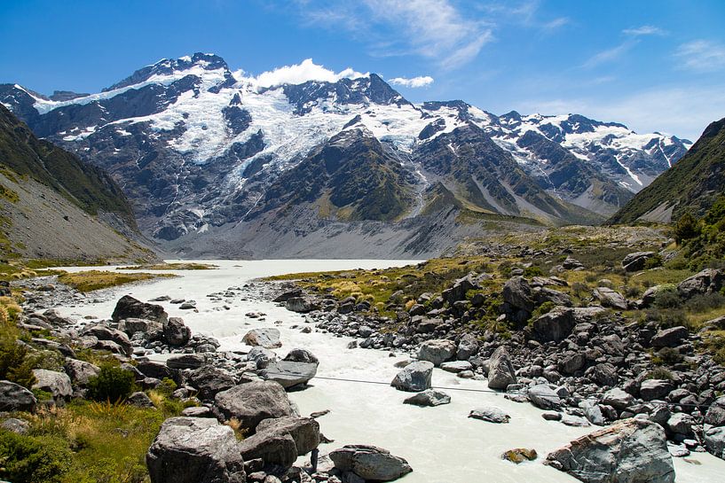 Hooker Valley Track, Mt Cook, Nieuw Zeeland van Willem Vernes