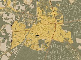 Kaart van Ermelo in de stijl van Gustav Klimt van Maporia