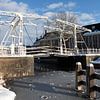 Abel-Tasman-Brücke über den Leidsche rijn in Utrecht im Winter von André Blom Fotografie Utrecht