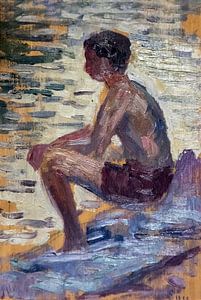 MAXIMILIEN LUCE, Badender Gast, 1905