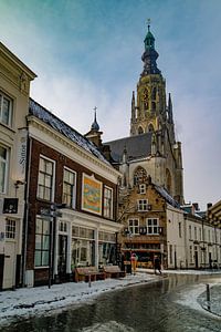 Breda - Große Kirche im Schnee von I Love Breda