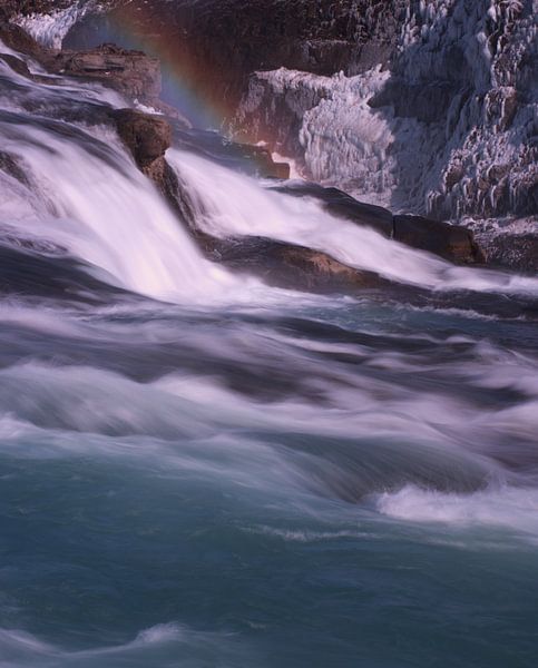 Detail Gulfoss mit Regenbogen von fb-fotografie