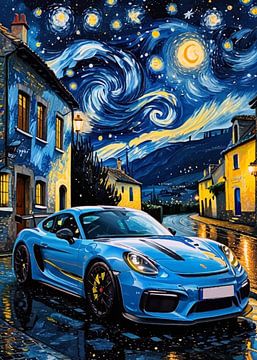 De Porsche Cayman GT4 RS Sterrennacht van MIROKKU