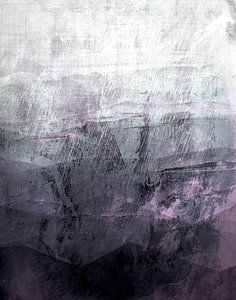 Winter Landschaft Abstraktion in Grau Silber Mauve