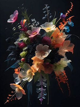 Un beau bouquet de fleurs sur Jolique Arte