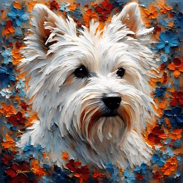 Hondenkunst - West-Highland White Terrier 2 van Johanna's Art
