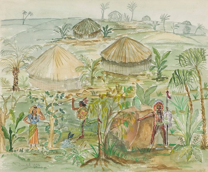 Nils Dardel - The Indian Camp (1929) by Peter Balan