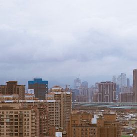 Landschaft Stadt Taiwan Taipeh von Mei Bakker