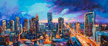 Urban evening atmosphere - Colourful by Poster Art Shop