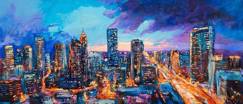 Urban evening atmosphere - Colourful by Poster Art Shop