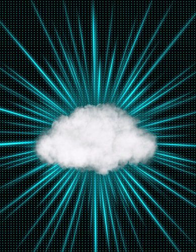 Radiant Cloud Burst Digital Art