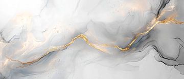 Elegante aquarelstructuur in grijs van Poster Art Shop