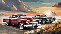 oude auto op het strand vintage, kunstontwerp van Animaflora PicsStock thumbnail