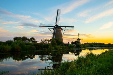 Les moulins à vent de Kinderdijk, Pays-Bas sur Gert Hilbink