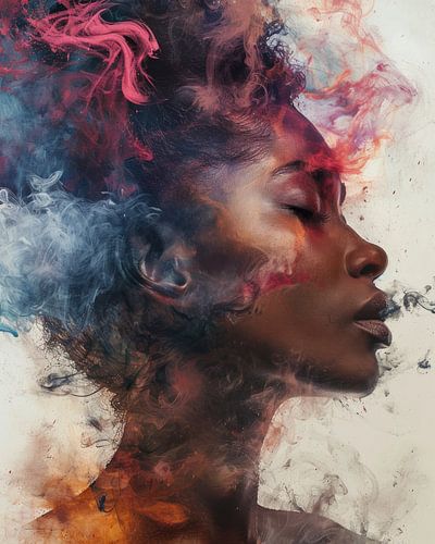 Dreamflight in Colour - Abstract Female Profile