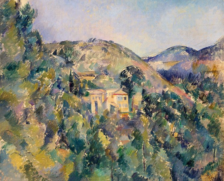 Paul Cézanne. Gezicht op Domaine Saint-Joseph van 1000 Schilderijen