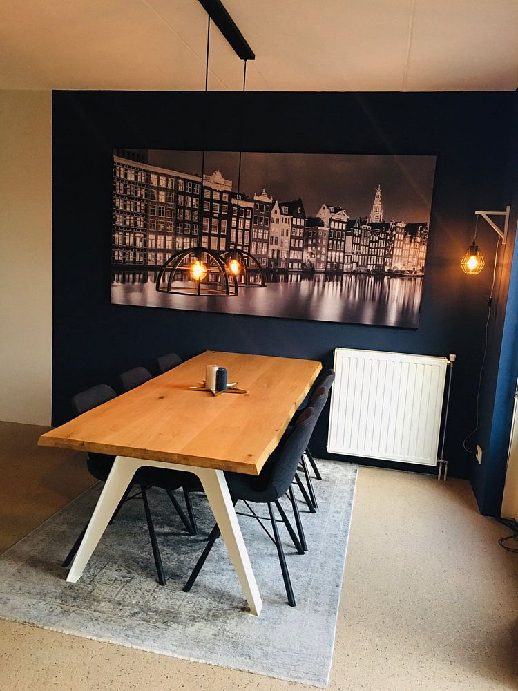 Le Rokin le soir en noir et blanc par Menno Schaefer