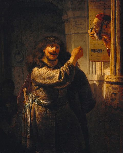 Samson droht seinen Schwiegervater, Rembrandt van Rijn von Rembrandt van Rijn