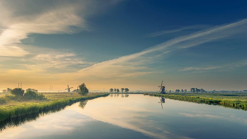 Polder morning panorama view by Patrick Herzberg