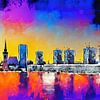 Berlin skyline at sunset by Tilo Grellmann