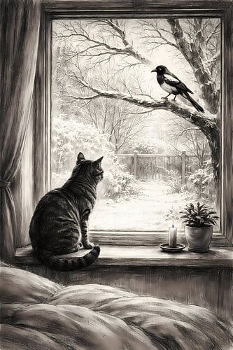 Kat en vogel