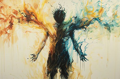 Digitaal abstract kunstwerk