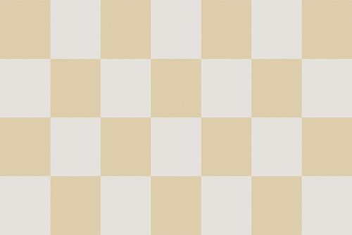 Schaakbordpatroon. Moderne abstracte minimalistische geometrische vormen in geel en wit 2