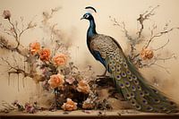 Peacock art painting
