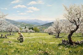 Frühlingstag auf der Wiese von Magnus Karlsen