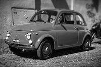 Oude FIAT Cinquecento (FIAT 500) Zwart en wit