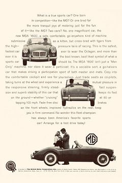VINTAGE WERBUNG MG 1960 von Jaap Ros