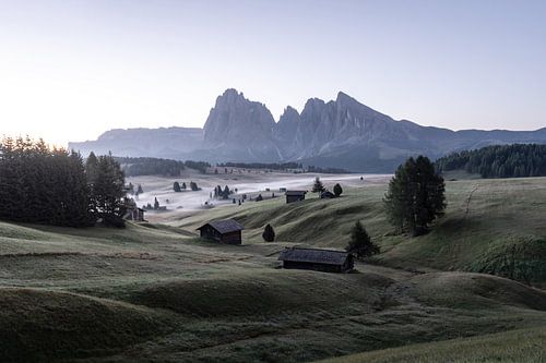 Seiser Alm Dolomiten Frühmorgen