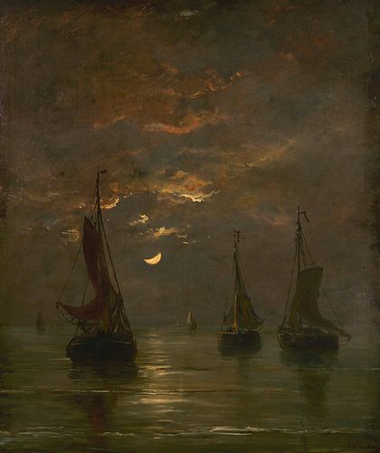 Nacht met maanlicht, Hendrik Willem Mesdag