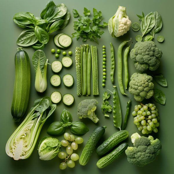Grüne Gemüse Vielfalt von Poster Art Shop