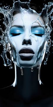 Schönheit einer Frau Modell in Wasser bedeckt von Art Bizarre