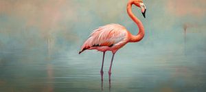 Flamingo | Flamingo sur De Mooiste Kunst