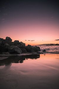 zonsondergang waikiki beach sur Bram Laenen