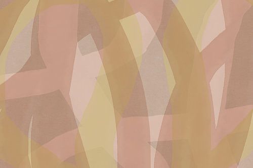 Abstracte aquarellijnen in neutrale pastelkleuren nr. 4