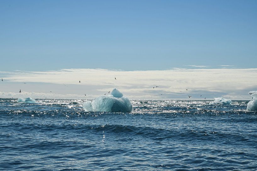 Floating icebergs on Iceland by Robert Styppa