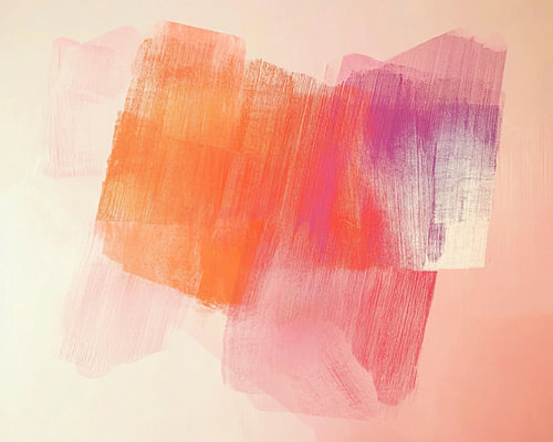 Übergang von Rosa zu Orange von Moderne Kollektion