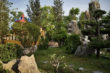 Peaceful garden of the Van Duc pagoda by Frank Photos