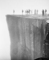 Preikestolen in de mist