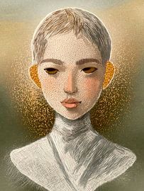 Abstrakte Kunst einer starken Frau 7