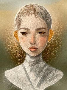 Abstrakte Kunst einer starken Frau 7