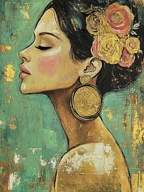 Woman with Earrings by Art Whims
