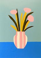 Blumenvase inspiriert von Henri Matisse
