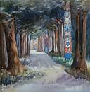 Emily Carr - Totemwandeling in Sitka van Peter Balan thumbnail