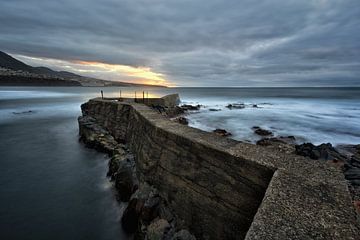 Breakwater - Sunset on Tenerife by Rolf Schnepp