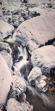 Triberg waterval in de winter van Keith Wilson Photography
