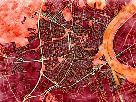 Map of Speyer with the style 'Amber Autumn' by Maporia